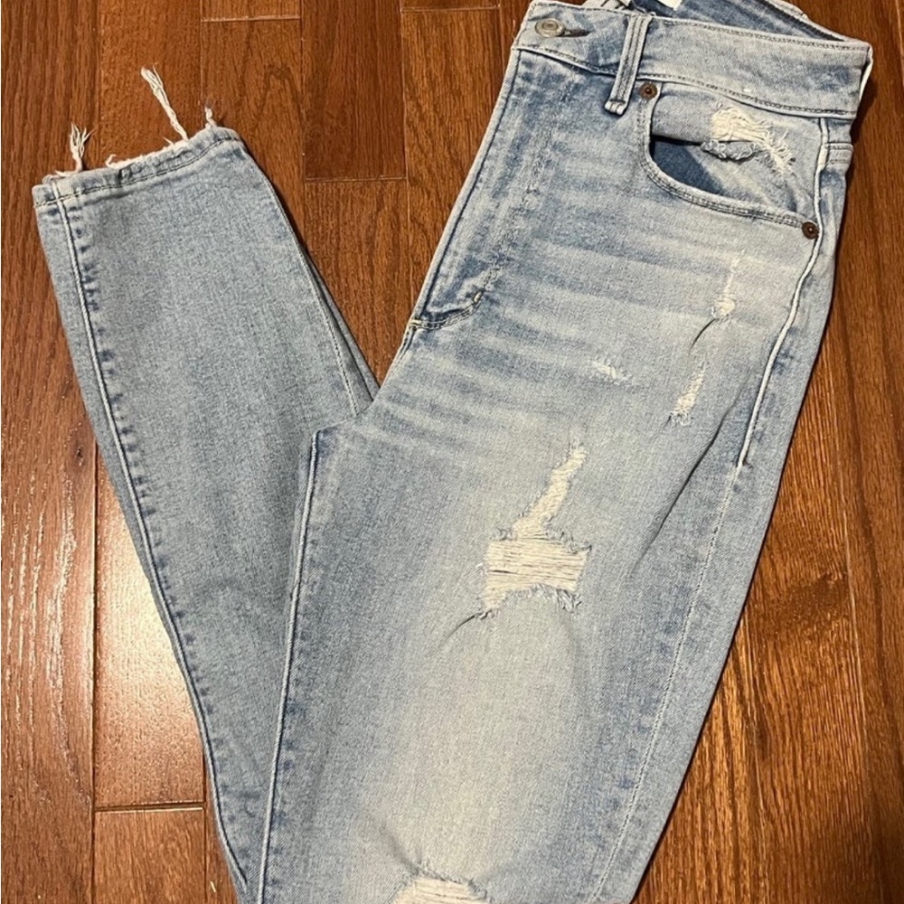 Abercrombie & Fitch Curve Love High Rise Super Skinny Ankle Jeans